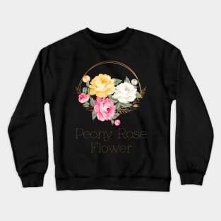 Spring flowers -Peonies-Garten flowers -Peony-Spring Peony Rose-Peony Rose Flower- Vintage Pink Peonies Crewneck Sweatshirt